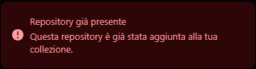 Repository già inserito